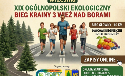 Zdjęcie do XIX Og&oacute;lnopolski Ekologiczny Bieg Krainy 3. Wież nad Borami &ndash; Zapisz się już dziś!